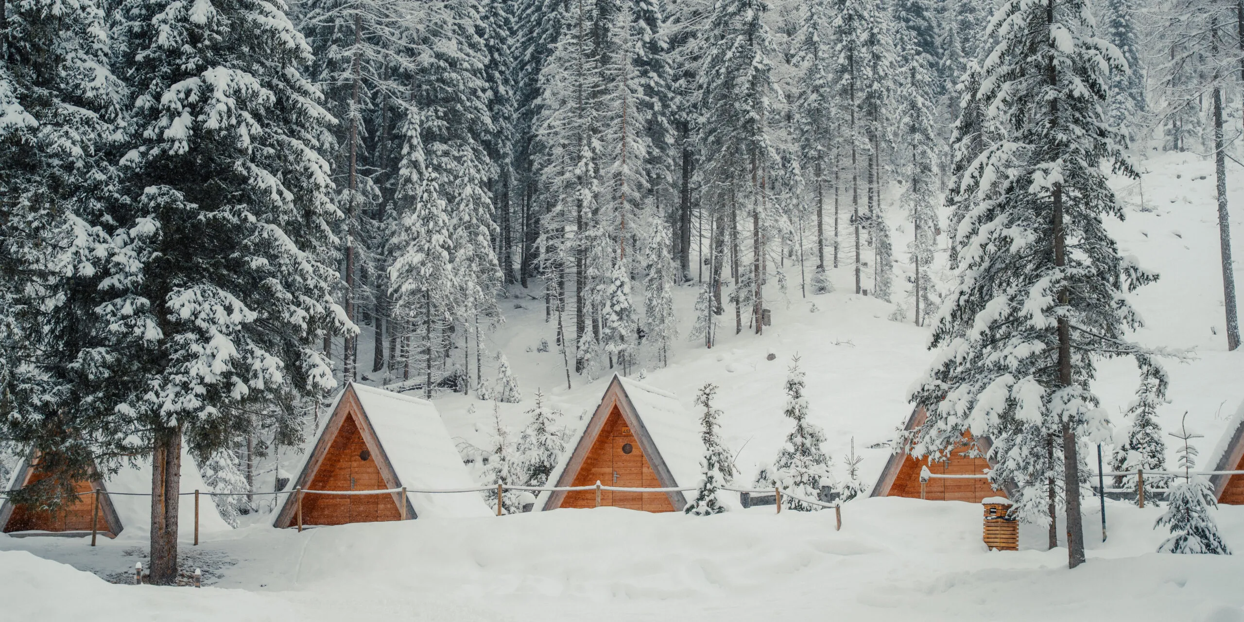 Winter A Frame Cabin 1