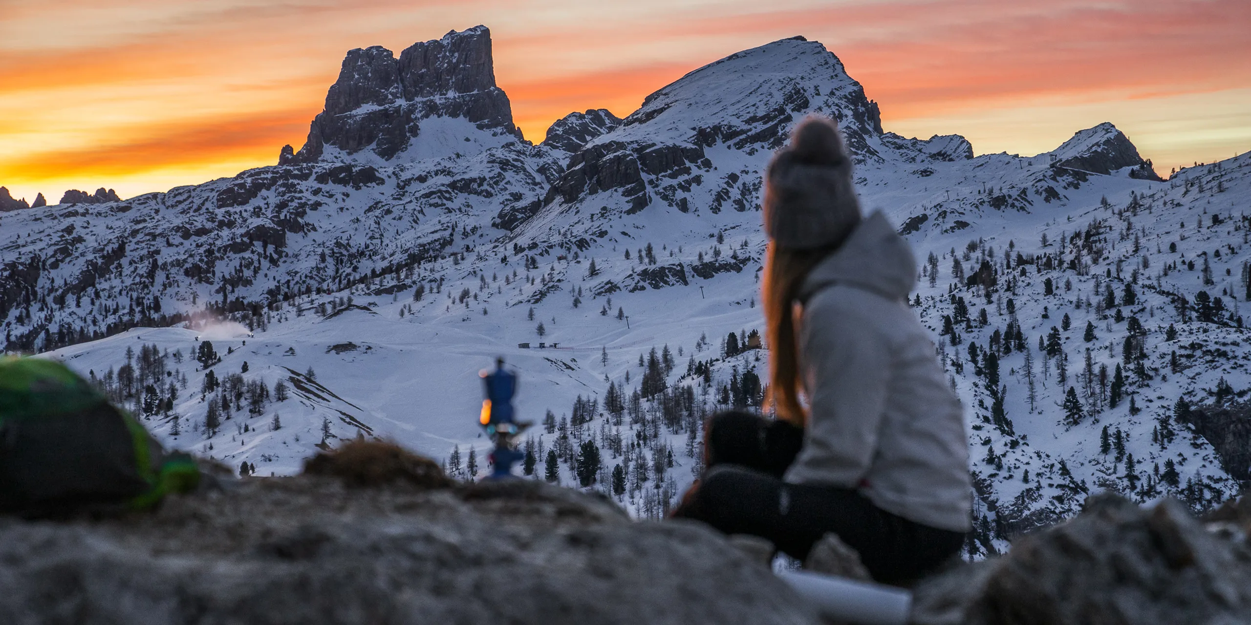 Tramonto Dolomiti inverno